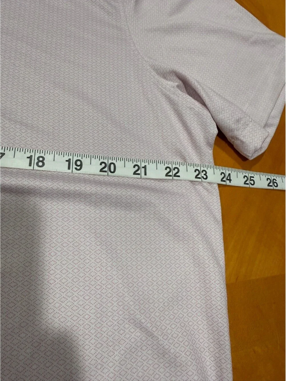 Johnnie-O Performance Polo Men’s Large Pink Geometric Golf UPF 50 Stretch